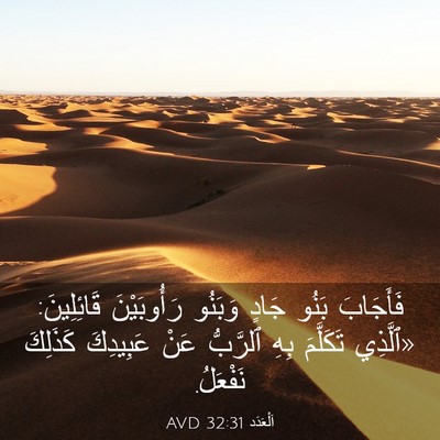 Picture 03 - اَلْعَدَد 32:31 AVD - فَأَجَابَ بَنُو جَادٍ - Bible Verse Picture