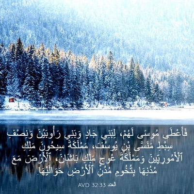 Picture 03 - اَلْعَدَد 32:33 AVD - فَأَعْطَى مُوسَى لَهُمْ، - Bible Verse Picture