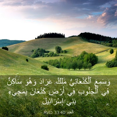 Picture 03 - اَلْعَدَد 33:40 AVD - وَسَمِعَ ٱلْكَنْعَانِيُّ - Bible Verse Picture
