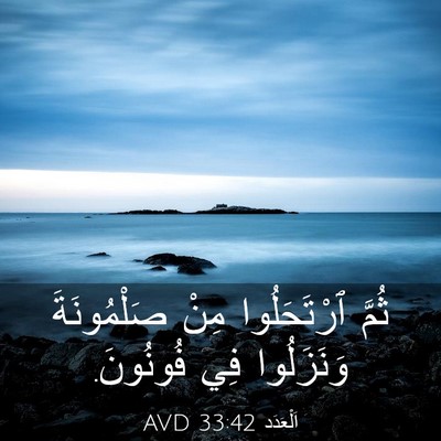 Picture 03 - اَلْعَدَد 33:42 AVD - ثُمَّ ٱرْتَحَلُوا مِنْ - Bible Verse Picture
