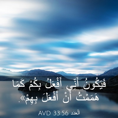 Picture 03 - اَلْعَدَد 33:56 AVD - فَيَكُونُ أَنِّي أَفْعَلُ - Bible Verse Picture