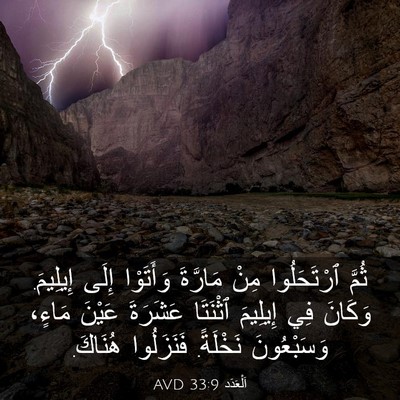 Picture 03 - اَلْعَدَد 33:9 AVD - ثُمَّ ٱرْتَحَلُوا مِنْ - Bible Verse Picture