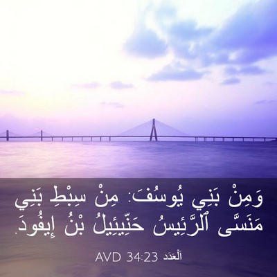 Picture 03 - اَلْعَدَد 34:23 AVD - وَمِنْ بَنِي يُوسُفَ: مِنْ - Bible Verse Picture