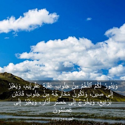 Picture 03 - اَلْعَدَد 34:4 AVD - وَيَدُورُ لَكُمُ - Bible Verse Picture