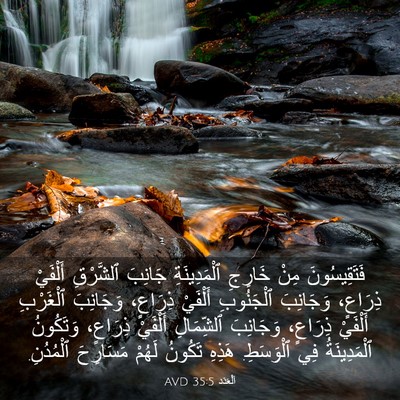 Picture 03 - اَلْعَدَد 35:5 AVD - فَتَقِيسُونَ مِنْ خَارِجِ - Bible Verse Picture