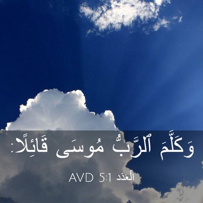 Picture 03 - اَلْعَدَد 5:1 AVD - وَكَلَّمَ ٱلرَّبُّ مُوسَى - Bible Verse Picture