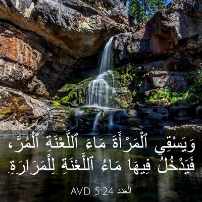 Picture 03 - اَلْعَدَد 5:24 AVD - وَيَسْقِي ٱلْمَرْأَةَ - Bible Verse Picture