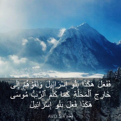Picture 03 - اَلْعَدَد 5:4 AVD - فَفَعَلَ هَكَذَا بَنُو - Bible Verse Picture