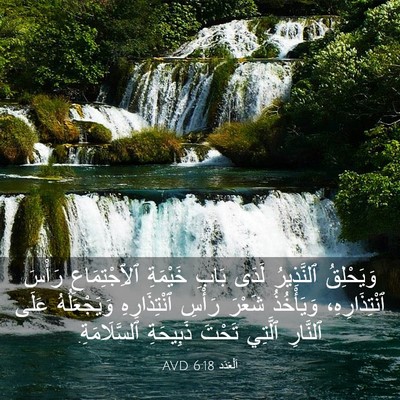 Picture 03 - اَلْعَدَد 6:18 AVD - وَيَحْلِقُ ٱلنَّذِيرُ - Bible Verse Picture