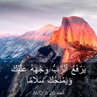 Picture 03 - اَلْعَدَد 6:26 AVD - يَرْفَعُ ٱلرَّبُّ - Bible Verse Picture