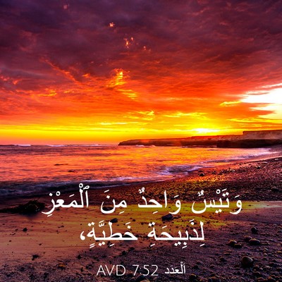 Picture 03 - اَلْعَدَد 7:52 AVD - وَتَيْسٌ وَاحِدٌ مِنَ - Bible Verse Picture