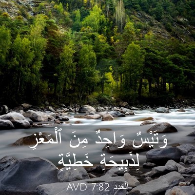 Picture 03 - اَلْعَدَد 7:82 AVD - وَتَيْسٌ وَاحِدٌ مِنَ - Bible Verse Picture