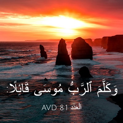Picture 03 - اَلْعَدَد 8:1 AVD - وَكَلَّمَ ٱلرَّبُّ مُوسَى - Bible Verse Picture