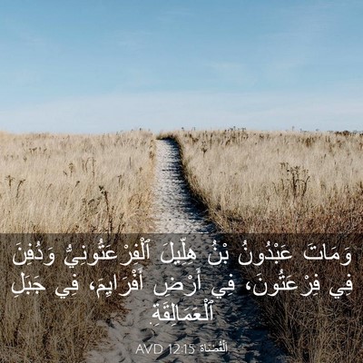 Picture 03 - اَلْقُضَاة 12:15 AVD - وَمَاتَ عَبْدُونُ بْنُ - Bible Verse Picture