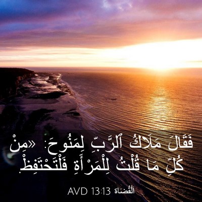 Picture 03 - اَلْقُضَاة 13:13 AVD - فَقَالَ مَلَاكُ ٱلرَّبِّ - Bible Verse Picture