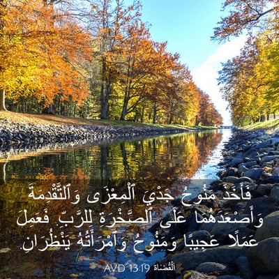 Picture 03 - اَلْقُضَاة 13:19 AVD - فَأَخَذَ مَنُوحُ جَدْيَ - Bible Verse Picture