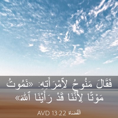 Picture 03 - اَلْقُضَاة 13:22 AVD - فَقَالَ مَنُوحُ - Bible Verse Picture