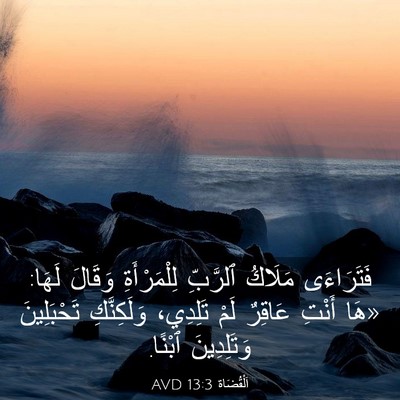 Picture 03 - اَلْقُضَاة 13:3 AVD - فَتَرَاءَى مَلَاكُ - Bible Verse Picture