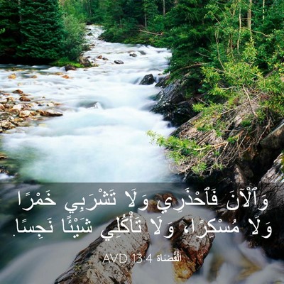 Picture 03 - اَلْقُضَاة 13:4 AVD - وَٱلْآنَ فَٱحْذَرِي وَلَا - Bible Verse Picture