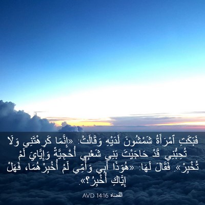 Picture 03 - اَلْقُضَاة 14:16 AVD - فَبَكَتِ ٱمْرَأَةُ - Bible Verse Picture