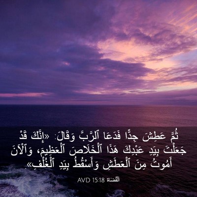 Picture 03 - اَلْقُضَاة 15:18 AVD - ثُمَّ عَطِشَ جِدًّا - Bible Verse Picture