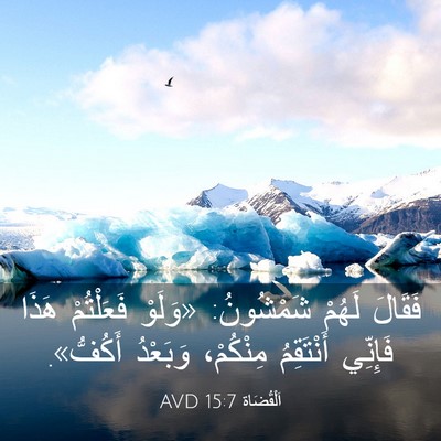 Picture 03 - اَلْقُضَاة 15:7 AVD - فَقَالَ لَهُمْ شَمْشُونُ: - Bible Verse Picture