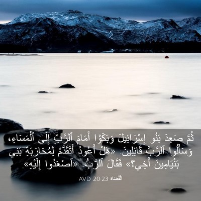 Picture 03 - اَلْقُضَاة 20:23 AVD - ثُمَّ صَعِدَ بَنُو - Bible Verse Picture
