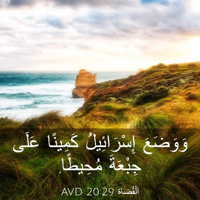 Picture 03 - اَلْقُضَاة 20:29 AVD - وَوَضَعَ إِسْرَائِيلُ - Bible Verse Picture