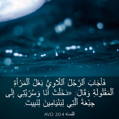 Picture 03 - اَلْقُضَاة 20:4 AVD - فَأَجَابَ ٱلرَّجُلُ - Bible Verse Picture