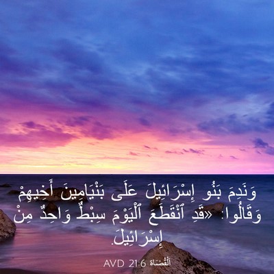 Picture 03 - اَلْقُضَاة 21:6 AVD - وَنَدِمَ بَنُو - Bible Verse Picture