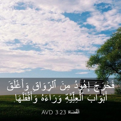 Picture 03 - اَلْقُضَاة 3:23 AVD - فَخَرَجَ إِهُودُ مِنَ - Bible Verse Picture