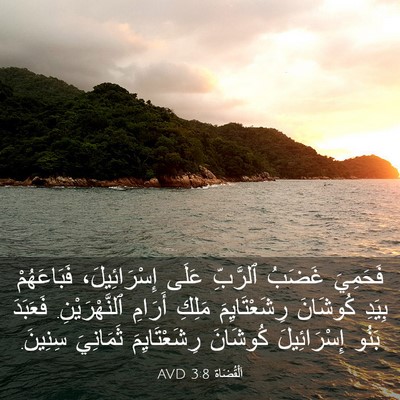 Picture 03 - اَلْقُضَاة 3:8 AVD - فَحَمِيَ غَضَبُ ٱلرَّبِّ - Bible Verse Picture