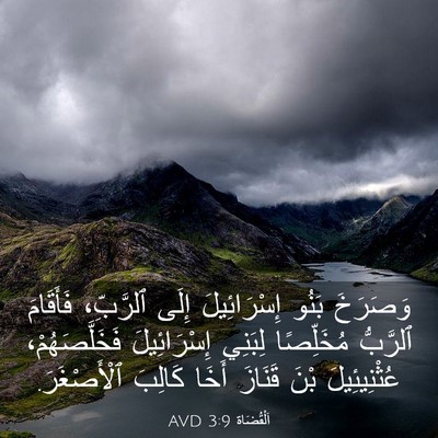 Picture 03 - اَلْقُضَاة 3:9 AVD - وَصَرَخَ بَنُو - Bible Verse Picture