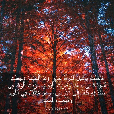 Picture 03 - اَلْقُضَاة 4:21 AVD - فَأَخَذَتْ يَاعِيلُ - Bible Verse Picture