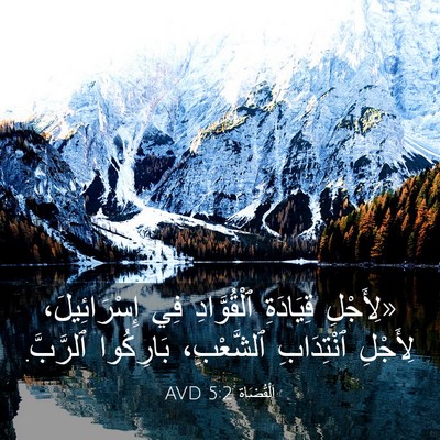 Picture 03 - اَلْقُضَاة 5:2 AVD - «لِأَجْلِ قِيَادَةِ - Bible Verse Picture