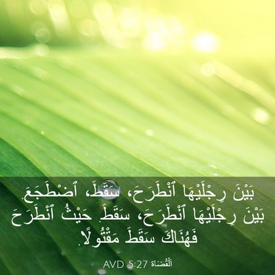 Picture 03 - اَلْقُضَاة 5:27 AVD - بَيْنَ رِجْلَيْهَا - Bible Verse Picture