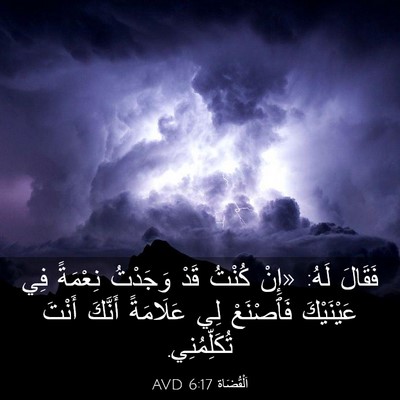 Picture 03 - اَلْقُضَاة 6:17 AVD - فَقَالَ لَهُ: «إِنْ كُنْتُ - Bible Verse Picture