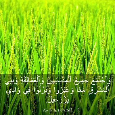 Picture 03 - اَلْقُضَاة 6:33 AVD - وَٱجْتَمَعَ جَمِيعُ - Bible Verse Picture