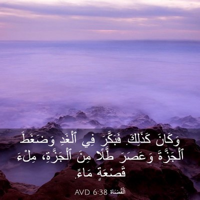 Picture 03 - اَلْقُضَاة 6:38 AVD - وَكَانَ كَذَلِكَ. - Bible Verse Picture