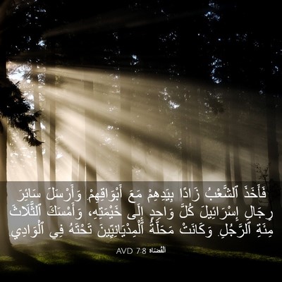 Picture 03 - اَلْقُضَاة 7:8 AVD - فَأَخَذَ ٱلشَّعْبُ زَادًا - Bible Verse Picture