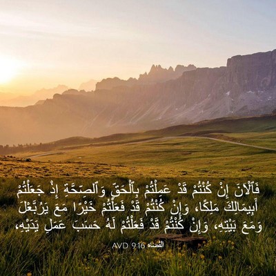 Picture 03 - اَلْقُضَاة 9:16 AVD - فَٱلْآنَ إِنْ كُنْتُمْ - Bible Verse Picture