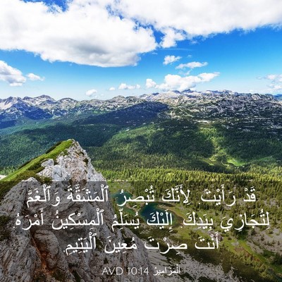 Picture 03 - اَلْمَزَامِيرُ 10:14 AVD - قَدْ رَأَيْتَ. لِأَنَّكَ - Bible Verse Picture