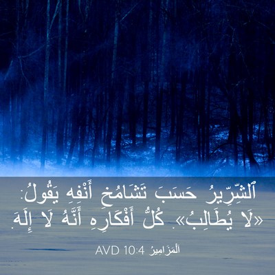 Picture 03 - اَلْمَزَامِيرُ 10:4 AVD - ٱلشِّرِّيرُ حَسَبَ - Bible Verse Picture