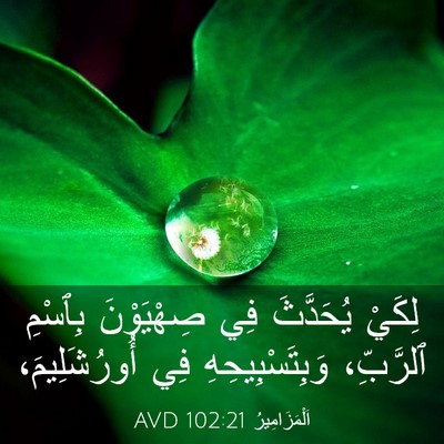 Picture 03 - اَلْمَزَامِيرُ 102:21 AVD - لِكَيْ يُحَدَّثَ فِي - Bible Verse Picture