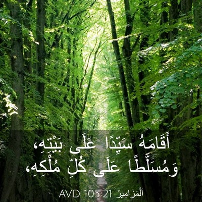 Picture 03 - اَلْمَزَامِيرُ 105:21 AVD - أَقَامَهُ سَيِّدًا عَلَى - Bible Verse Picture