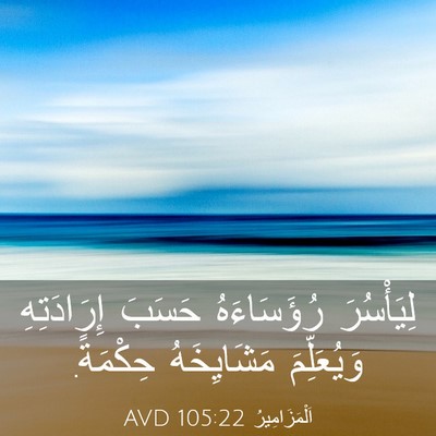 Picture 03 - اَلْمَزَامِيرُ 105:22 AVD - لِيَأْسُرَ رُؤَسَاءَهُ - Bible Verse Picture