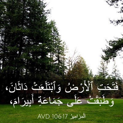 Picture 03 - اَلْمَزَامِيرُ 106:17 AVD - فَتَحَتِ ٱلْأَرْضُ - Bible Verse Picture