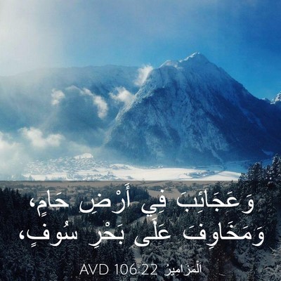 Picture 03 - اَلْمَزَامِيرُ 106:22 AVD - وَعَجَائِبَ فِي أَرْضِ - Bible Verse Picture