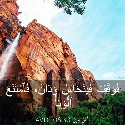 Picture 03 - اَلْمَزَامِيرُ 106:30 AVD - فَوَقَفَ فِينَحَاسُ - Bible Verse Picture