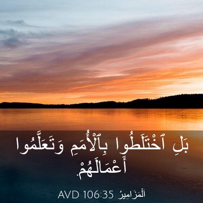 Picture 03 - اَلْمَزَامِيرُ 106:35 AVD - بَلِ ٱخْتَلَطُوا - Bible Verse Picture
